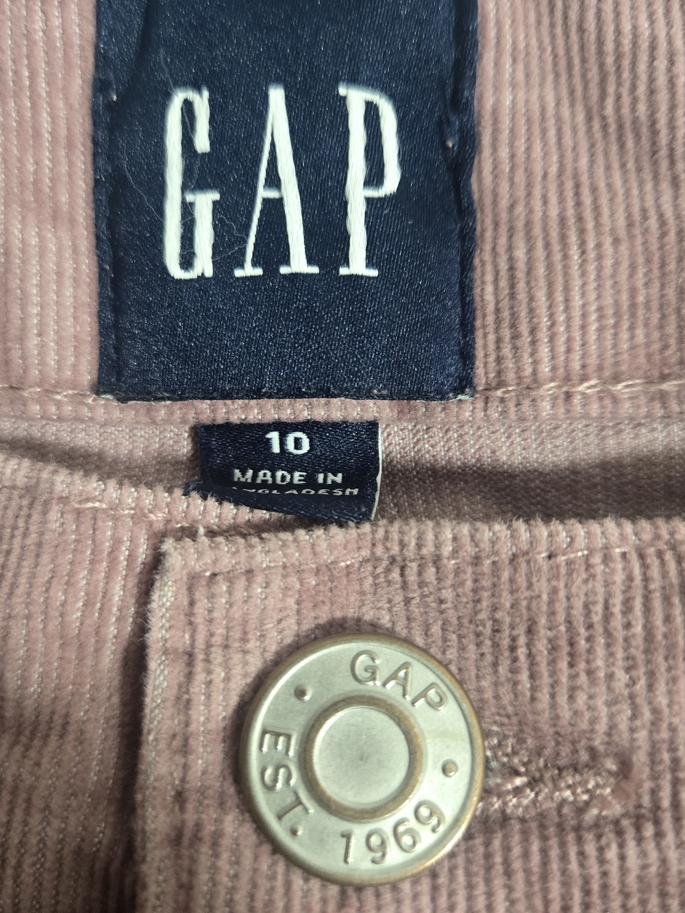 GAP Men's Corduroy Pants in Blush Pink